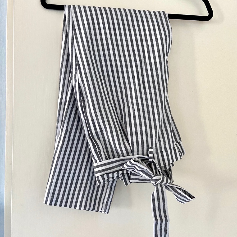 Striped paper bag pants - Windsor - new w/o tags